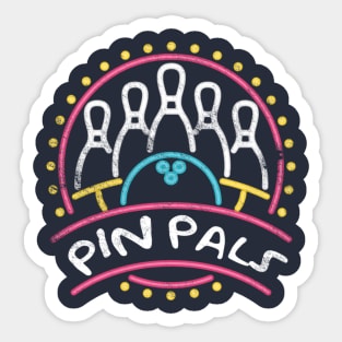 Pin Pals, SIMPSONS bowling team, distressed Sticker